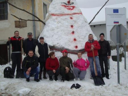 Snežak v Goriški vasi 6